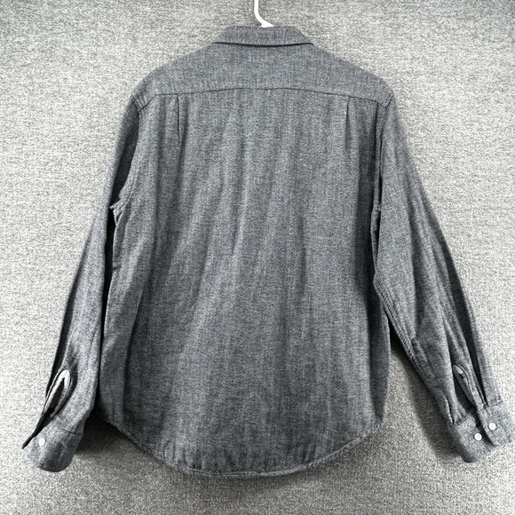 Carbon 2 Cobalt Long Sleeve Shirt Men Medium Gray 100% Cotton Button Up - Picture 7 of 8